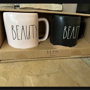 Beauty and beast Rae Dunn mug set